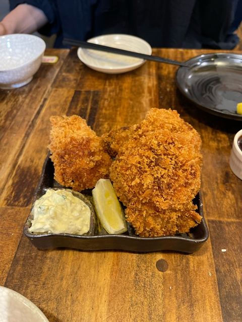 貝酒場かきべえ,生牡蠣セット,カキフライ